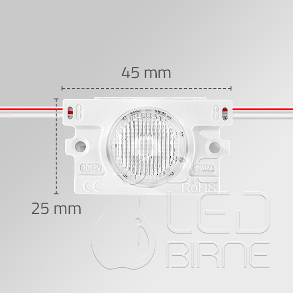 1er LED Modul Zarge 1 Mini, Tageslichtweiß (6500k) - 1,4 Watt
