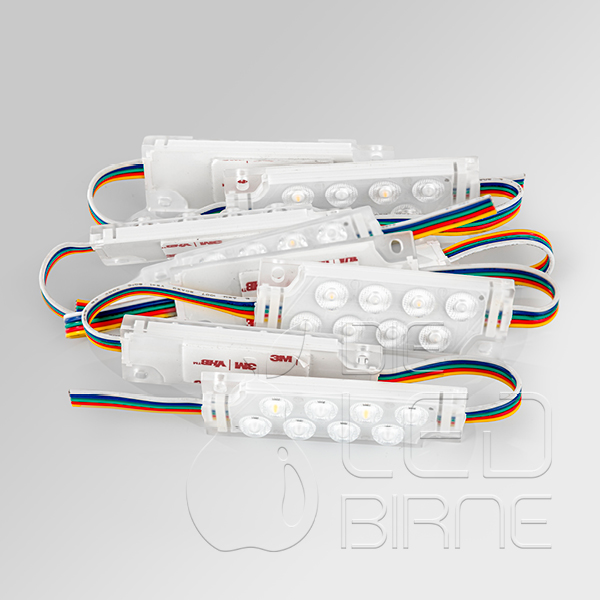 8er Flächen-LED, RGBW, 3 Watt - 24 Volt